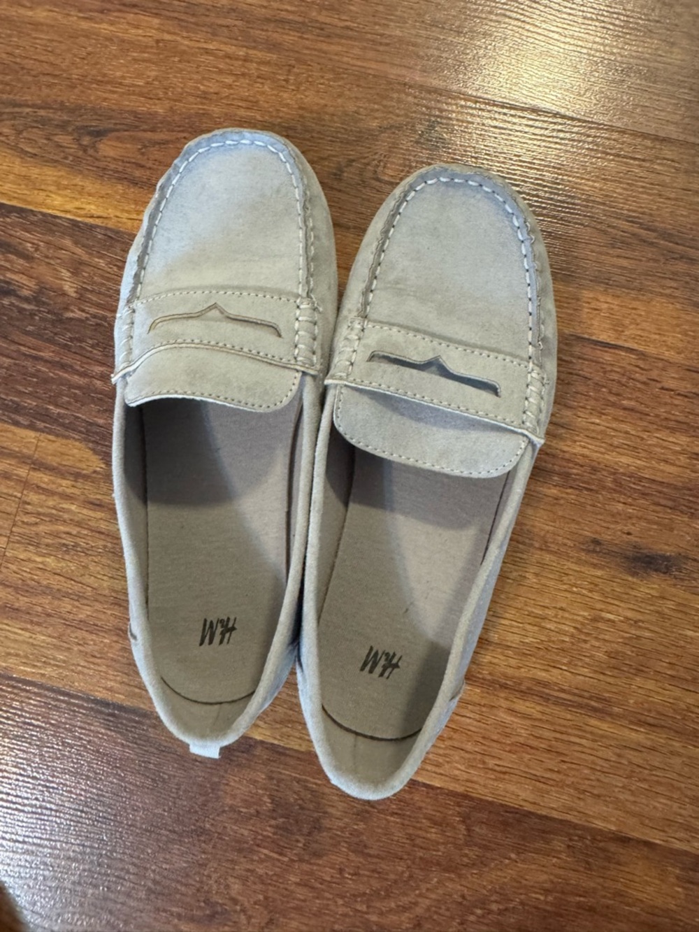H&M Kids Beige Suede Penny Loafers